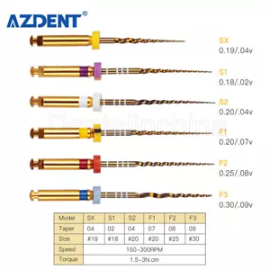 Dental Endodontic X-Pro Gold Taper Rotary Niti Files Endo Tip Assorted 25mm - Picture 1 of 12