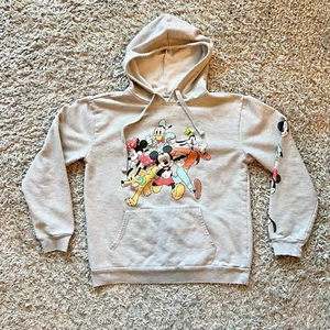Disney Mickey And Friends Gray Graphic Hooded Sweatshirt Youth L 11-13 - Picture 1 of 7