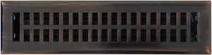2'' x 12'' Oil Rubbed Bronze Finish Floor Register Vent Cover W/ Metal Damper - Picture 1 of 7