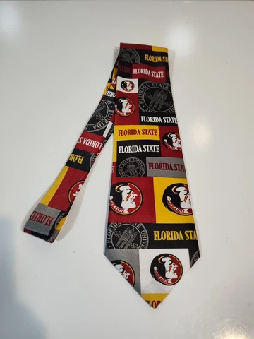 Ralph Marlin FSU Seminoles Florida State Block And Play Necktie Vintage 2003 Cover