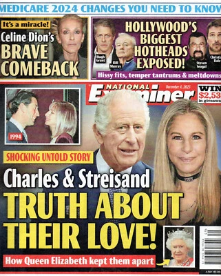 NATIONAL EXAMINER December 4 2023 King Charles Barbra Streisand Celine Dion - Image 1 of 2