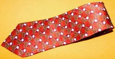 CORBATA FLORAL LANVIN PARIS HECHA EN FRANCIA ROJA/BLANCA/AMARILLA - CORBATAS - CORBATAS DE DISEÑADOR. Foto 1 de 3
