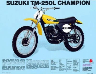 1974-1975 Suzuki TM 250 пластиковый набор - Изображение 1 из 2