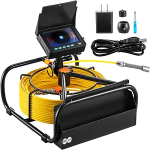 VEVOR Sewer Camera 98.4ft/30m Pipe Inspection Camera HD Drain 4.3 In LCD Monitor - Picture 1 of 12