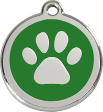 médaille acier chien ou chat red dingo empreinte de pattes 3 tailles 11 couleurs
