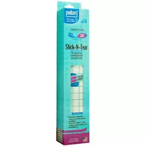 Stick-N-Tear Away Embroidery Stabilizer-White 12" x 6 Yards Precut Package - Picture 1 of 2