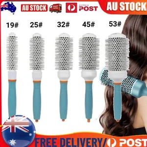 Thermal Ceramic Ionic Round Barrel Hair Brush Comb with Boar Bristle Salon Brush - Picture 1 of 15