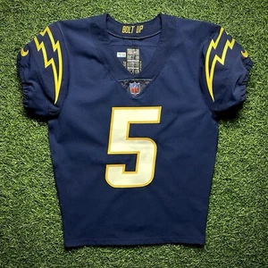 2022 Nike NFL Game Issued Jersey Los Angeles Chargers Josh Palmer Navy Alt COA - Bild 1 von 15