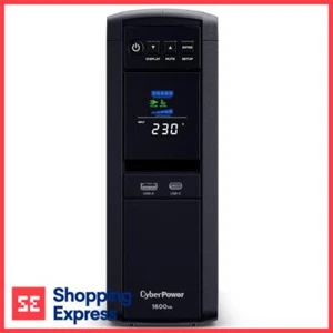 CyberPower PFC Sinewave 1000W 1600VA 6 Outlets UPS CP1600EPFCLCD RJ45 USB-C - Picture 1 of 5