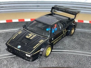 1158- Scalextric Exin BMW M1 #51 Negro para mercado británico slot car 1:32 scx - Foto 1 di 3