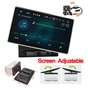 1DIN 10.1'' Adjustable Screen Android 10 Car Stereo Radio GPS Mirror Link 2+16G - Picture 1 of 12