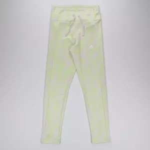 Adidas Women's Allover Print Shiny Drawstring Tight Fit Leggings Green Size S - Picture 1 of 9