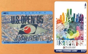 $5 & $10. U.S. Open '95 Tennis Tournament 'A USTA Event' Set of 2 Phone Card - Picture 1 of 4