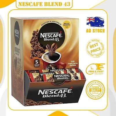 Nescafe Blend 43 Instant Coffee Sticks Sachets Medium Roast Office 1.7g X 120 Pk • 21.39$