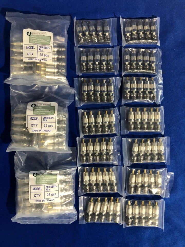 Lot: 145x RCA Connector Plugs - All Brand New Sealed - Read Description - Image 1 of 4