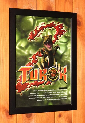 Turok 2 Seeds of Evil N64 PS1 Vintage Mini Werbeblatt Gerahmt Poster / Ad Framed - Bild 1 von 3
