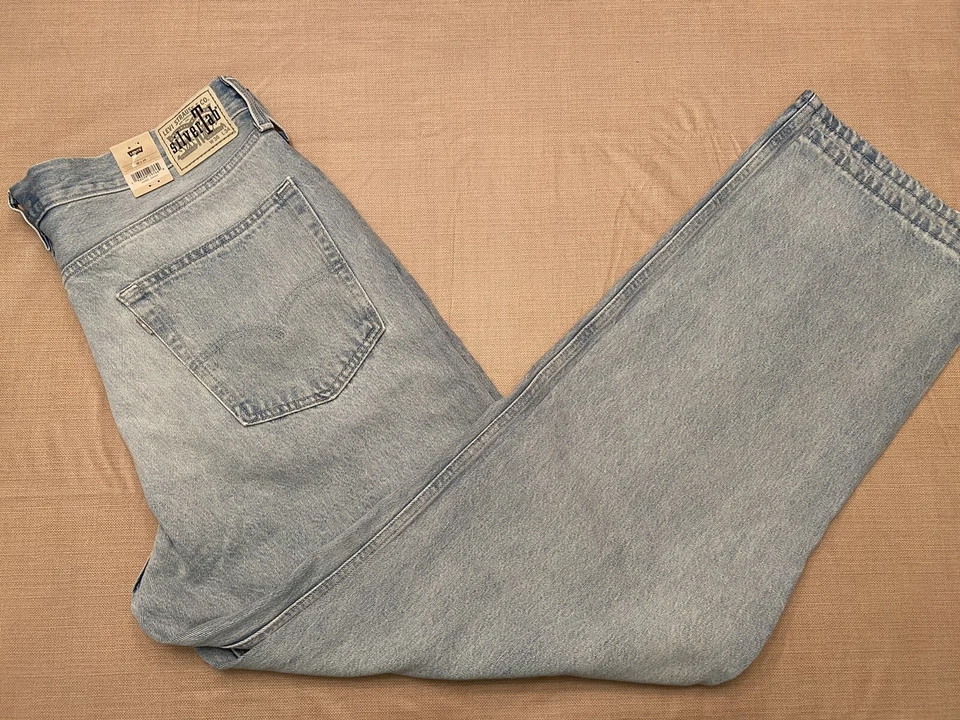 Levi's Silvertab Loose Fit Distressed Blue Jeans Mens Size 36x34