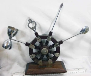 Wooden Spoke Wheel Bar Set - Picture 1 of 1
