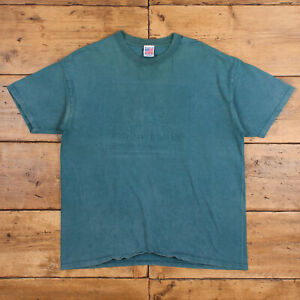 Vintage Logo T Shirt L 90s USA Made The Red Lion Inn Embossed Blue Tee