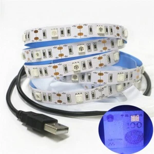 USB DC5V 5050 UV Ultraviolet purple Strip lights 30led/m No-waterproof tape lamp - Picture 1 of 6