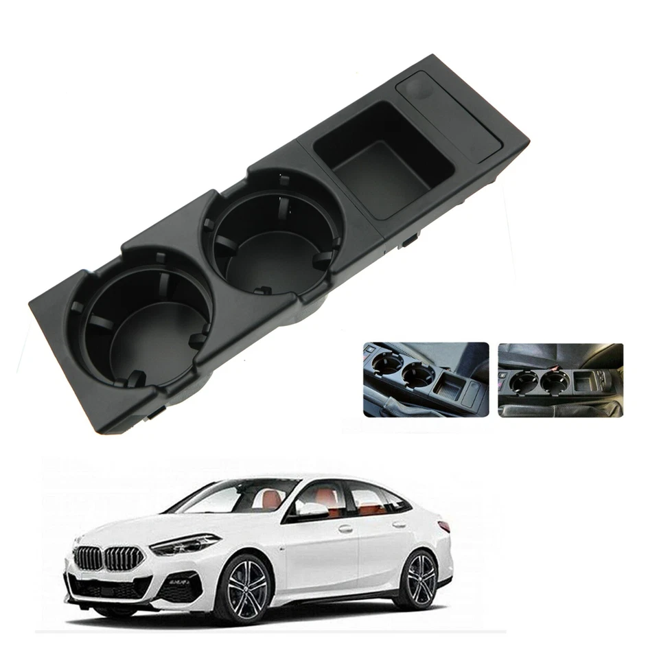 Portavasos y portamonedas consola central delantera negra 51168217953 para BMW E46 Foto 1 de 4