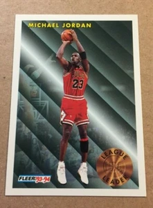 1993-94 FLEER MICHAEL JORDAN BULLS LEAGUE LEADER #224 - Foto 1 di 4