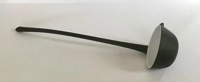 女巫打孔碗梯子,黑色/白色缎面玻璃,幽灵万圣节派对装饰 — 第 1/4 张图片