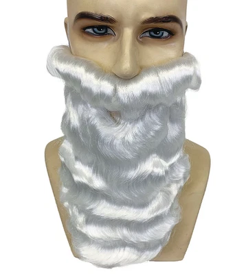 JUEGO DE BARBA Y BIGOTE DE SANTA UNISEX PARA ADULTOS Blanco Accesorios para disfraces de vacaciones Foto 1 de 2