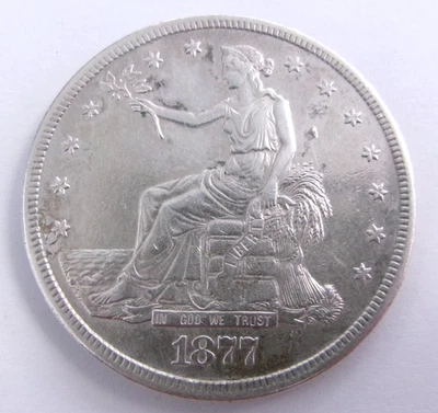 Dólar de plata 1877 S Trade Foto 1 de 4