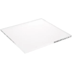 Plymor Clear Acrylic Square Standard-Edge Display Base, 6" W x 6" D x 0.25" H - Picture 1 of 1