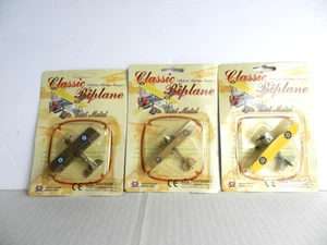 Classic Biplane Die Cast Metal -Collection of three Historic Biplane Series - Picture 1 of 5
