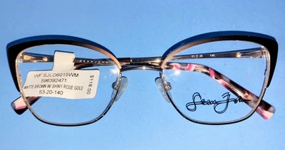 Sean John SJLO 6015 210 Matte Brown Shiny Rose Gold Eyeglass Frames 53 20 140  - Image 1 of 4