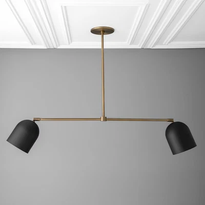 Araña de latón hecha a mano cúpula sombra colgante techo colgante regalo de Navidad Foto 1 de 4