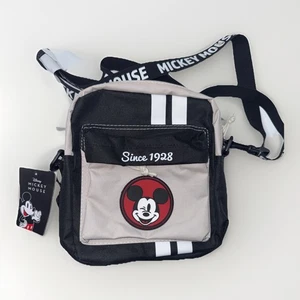 Disney Unisex Mickey Mouse Umhängetasche mit Taschen, Reißverschluss & Riemen - Bio World - Bild 1 von 5