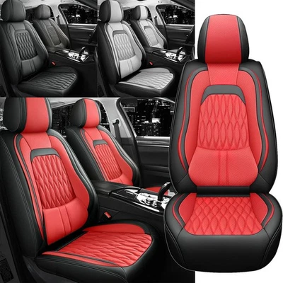 For 2007-2021 Chevy Silverado GMC Sierra 1500 5-Seat Cover Full Set Leather Pad Foto 1 de 4