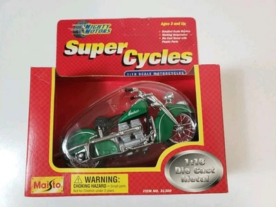 Indian Four Motorcycle Maisto 1:18 Super Cycles Verde Nuevo Sin Abrir Caja Original  Foto 1 de 4