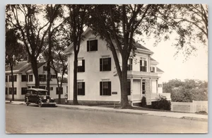 Postcard RPPC Early Car Parked Outside House - Picture 1 of 4