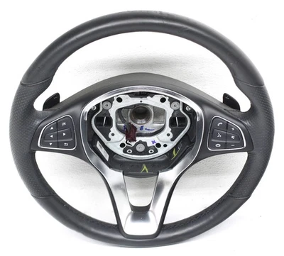 OEM Steering Wheel For Mercedes-Benz GLE SUV Coupe Black Leather 00046054039E38 - Image 1 of 4
