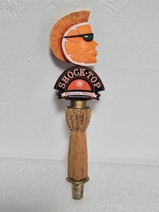 Shock Top Belgian White Mohawk Orange 11" Draft Beer Tap Handle - Picture 1 of 6
