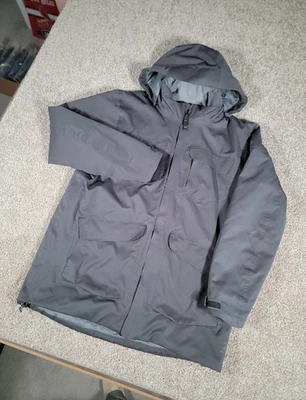 Chaqueta de lluvia aislante REI para hombre talla L Elements E1 impermeable gris con capucha cremallera completa Foto 1 de 4