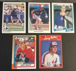 1990 Leaf - Donruss-Topps-UD & Fleer Larry Walker Rookie Cards "EXPOS" NRMT - Picture 1 of 1