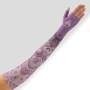 LILAC FANFARE Dreamsleeve Compression Sleeve by JUZO, Gauntlet Option, ANY SIZE - Picture 1 of 8