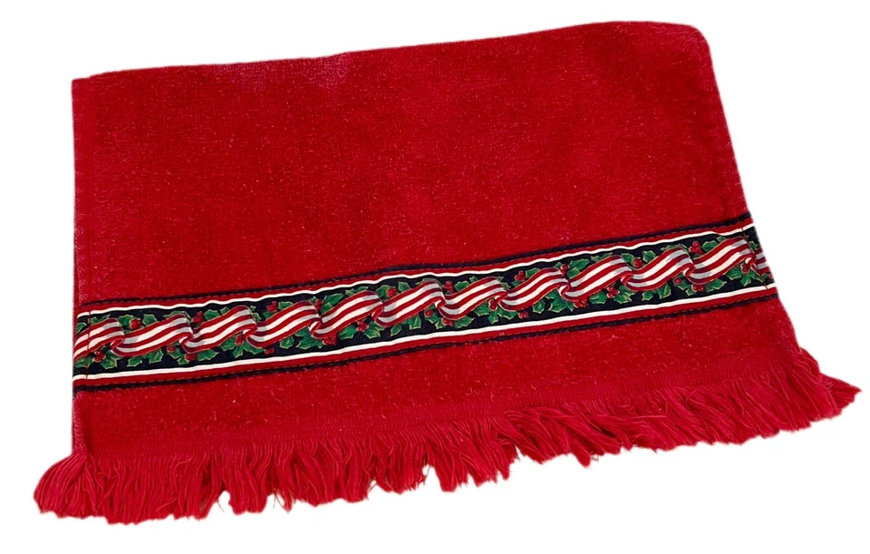 Vera Bradley Ribbons and Holly Red Christmas Hand Towel - Image 1 of 1