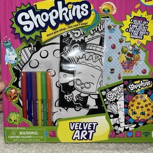 2013 Shopkins Velvet Art Posters/Markers/Stickers Sheets 6yrs+ Sealed/ New - Picture 1 of 11