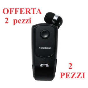 Auricolare Bluetooth Fineblue F920 Ios Android Cavo Retrattile Wireless usb 2pz - Foto 1 di 24