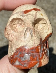 Red Silver Leaf Jasper CRYSTAL SKULL - Tranquility, Protection - S20029 - Picture 1 of 9