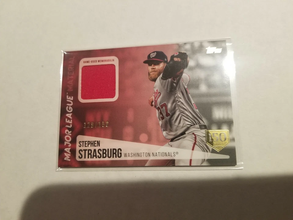 2019 Topps Update Major League Material Stephen Strasburg Relic /150 Nationals - Image 1 of 1