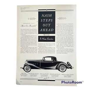 1932 NASH New Series Vintage Original Print AD - Picture 1 of 3