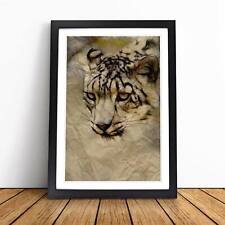 Snow Leopard Wall Art Print Framed Canvas Picture Poster Decor Living Room