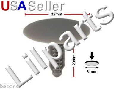 LILPARTS Headliner Clip Head Liner Retainer Nylon Rivet A 17381 N805315 Ford Aerostar